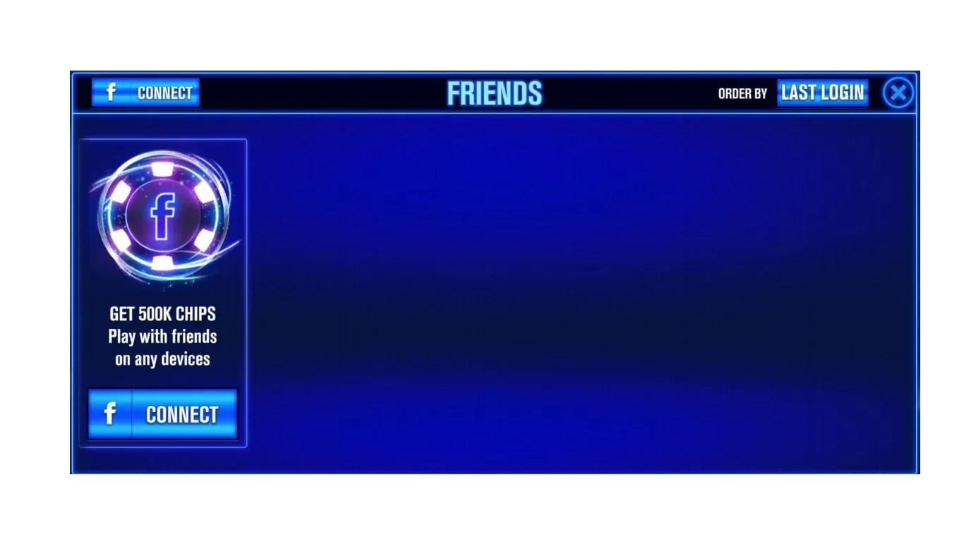 Connect to Facebook to get free chips